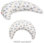 Scamp Félhold szoptatós párna pamutvászon huzattal - Szürke sünik