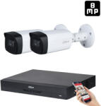 DAHUA 2 kamerás 8MP 4K kamera rendszer szett 40 méter éjjellátással (HAC-40M-8MP-2)