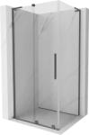 Mexen Velar L, zuhanykabin tolóajtóval 120 x 75 cm, 8mm átlátszó üveg, polírozott grafit, 871-120-075-03-95 (871-120-075-03-95)