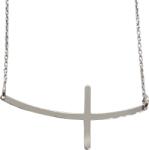 ÉkszerM Ezüst Lánc Fekvő Kereszt Medállal (méret: 45) SC 139858