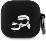 Karl Lagerfeld Husa pentru Apple AirPods 4 - Karl Lagerfeld Silicone Karl&Chaupette Head 3D (KLA4RUNKCHK) - Black