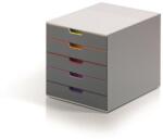 DURABLE Irattároló, műanyag, 5 fiókos, DURABLE "VARICOLOR® 5", szürke (DB760527) - tintasziget