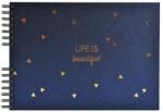 Exacompta Fotóalbum, spirál, 32x22 cm, 25 lap, EXACOMPTA "Life", kék (EX16452E) - tintasziget