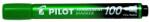 Pilot Alkoholos marker, 1 mm, kúpos, PILOT "Permanent Marker 100", zöld (PPM100Z) - tintasziget