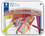 STAEDTLER Színes ceruza készlet, hatszögletű, fém dobozban, STAEDTLER "175", 72 különböző szín (TS175M72) - tintasziget