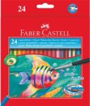 Faber-Castell Akvarell ceruza készlet, hatszögletű, ecsettel, FABER-CASTELL, 24 különböző szín (MEN-CO-TFC114425)