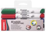 Kores Tábla- és flipchart marker készlet, 3 mm, kúpos, KORES "K-Marker XW1", 4 különböző szín (IK20843) - tintasziget
