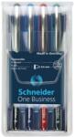 Schneider Rollertoll készlet, 0, 6 mm, "SCHNEIDER "One Business", 4 szín (TSCOBK4) - tintasziget