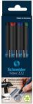 Schneider Alkoholos marker készlet, OHP, 0, 7 mm, SCHNEIDER "Maxx 222 F", 4 különböző szín (TSC222V4) - tintasziget
