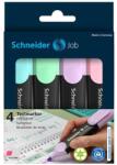 Schneider Szövegkiemelő készlet, 1-5 mm, SCHNEIDER "Job Pastel", 4 különböző pasztell szín (TSCJOBPV4) - tintasziget