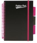 Pukka Pad Spirálfüzet, A5, vonalas, 100 lap, PUKKA PAD, "Neon black project book (PUPN7665V) - tintasziget