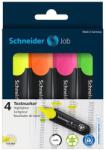 Schneider Szövegkiemelő készlet, 1-5 mm, SCHNEIDER "Job 150", 4 különböző szín (TSCJOB150V4)