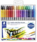STAEDTLER Filctoll készlet, 0, 8/3, 0 mm, kétvégű, STAEDTLER® "3200", 72 különböző szín (TS3200TB72)