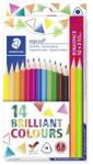 STAEDTLER Színes ceruza készlet, háromszögletű, ajándék 2 db színes ceruzával, STAEDTLER "Ergo Soft", 14 különböző szín (TS157C14P1) - tintasziget