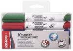 Kores Tábla- és flipchart marker készlet, 3-5 mm, vágott, KORES "K-Marker XW2", 4 különböző szín (IK20845) - tintasziget