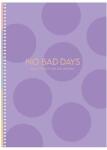 Shkolyaryk Publishing House Spirálfüzet, B5, kockás, 80 lap, keményfedeles, SHKOLYARYK "No bad days", vegyes (SB806082K) - tintasziget