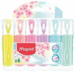 Maped Szövegkiemelő készlet, 1-5 mm, MAPED "Fluo Peps Quality", 6 különböző pasztell szín (IMA742558) - tintasziget