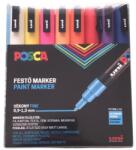 uni Dekormarker készlet, 0, 9-1, 3 mm, UNI "Posca PC-3M", 16 különböző szín (TUPC3M16DB) - tintasziget