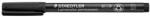 STAEDTLER Alkoholos marker, OHP, 1-2, 5 mm, STAEDTLER "Lumocolor® 314 B", fekete (TS3149) - tintasziget
