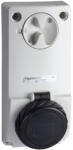 Schneider Electric Schneider 82087 UNIKA Panelre szerelhető, reteszelhető aljzat, 3P+F, 7h, 16A, 500V, IP65, védelem nélkül (82087)