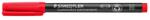 STAEDTLER Alkoholos marker, OHP, 1 mm, STAEDTLER "Lumocolor® 317 M", piros (TS3172) - tintasziget