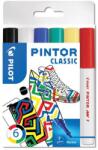 Pilot Dekormarker készlet, 1 mm, PILOT "Pintor F" 6 különböző klasszikus szín (PDMPTF6) - tintasziget