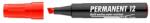 ICO Alkoholos marker, 1-4 mm, vágott, ICO "Permanent 12", piros (TICP12P) - tintasziget