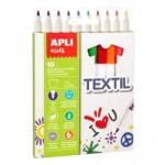 APLI Textilfilc, 2, 9 mm, APLI Kids "Markers Textil", 10 különböző szín (LCA18220) - tintasziget