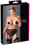 Cottelli Collection Plus Size - csipke harisnyatartós alsó (fekete) (23103681061)