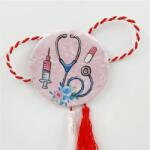 Gravolo Martisor stetoscop insigna medic (C1007)