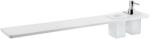 SAPHO Abeline - Polc adagolóval és poharakkal, hossza 80 cm, matt fehér/króm AE802-0101-02 (AE802-0101-02)