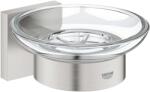 GROHE QuickFix Start Cube - Szappantartó tartóval, üveg/szuperacél 41096DC0 (41096DC0)