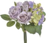  Buchet trandafiri artificiali+hortensie color pentru aranjamente florale (8414)