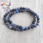 Kristály Jóga Shop Ónix, gabbró, dumortierit, csaroit páros 6 mm-es karkötő