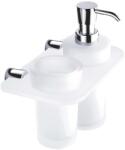 Nimco Bormo - Dupla tartó adagolóhoz és pohárhoz, krómozott BR X3-5831W-26 (BR X3-5831W-26)