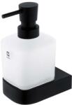 Nimco Nikau - Szappanadagoló tartóval, 250 ml, matt üveg/fekete matt NKC 30031C-T-90 (NKC 30031C-T-90)