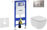Geberit Duofix - Ideal Standard Tesi fali WC és ülőkés szett, Sigma30 gombok, Rimless, SoftClose, matt króm/króm 111.355. 00.5 NE7 (111.355.00.5 NE7)