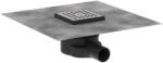 Hansgrohe RainDrain Point - Padlólefolyó, 10x10 cm, csiszolt rozsdamentes acélból 56246800 (56246800)
