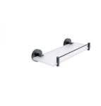 Nimco Unix - Polc, 30 cm, matt üveg/matt fekete UNC 13091BX-30-90 (UNC 13091BX-30-90)