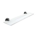 Nimco Unix - Polc, 50 cm, plexi/matte fekete UNC X450-90 (UNC X450-90)