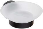 SAPHO X-Round - Szappanadagoló tartóval, matt üveg/fekete XR803B (XR803B)