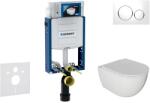 Geberit Kombifix - Készlet fali beépítéshez, Oudee WC és softclose ülőkével, Sigma20 gomb, fehér/króm SANI15CA3111 (SANI15CA3111)