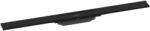 Hansgrohe RainDrain Flex - Lineáris zuhanytálca rozsdamentes acél ráccsal 800, helyigényes, rövidíthető, matt fekete színű 56044670 (56044670)