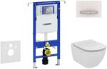Geberit Duofix - Modul fali WC-hez nyomógombos Sigma50, alpesi fehér + Ideal Standard Tesi - WC és ülőke, Aquablade, SoftClose 111.355. 00.5 NU8 (111.355.00.5 NU8)