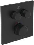 Ideal Standard CeraTherm Navigo - Termosztatikus rejtett zuhanykeverő 2 készülékhez, selyemfekete színben A7302XG (A7302XG)