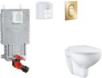 GROHE Uniset - Készlet fali beépítéshez, WC, SoftClose ülőkével és Arena Cosmopolitan gombbal S, Cool Sunrise SANI15BB4105