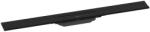 Hansgrohe RainDrain Flex - Lineáris zuhanytálca rozsdamentes acél ráccsal 800, falra szerelhető, rövidíthető, matt fekete színű 56051670 (56051670)