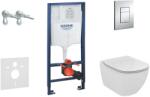 GROHE Rapid SL - Falra szerelhető beépítő készlet, WC és ülőkével Ideal Standard, Aquablade, SoftClose gombok Skate Cosmo, króm 38528SET-KU (38528SET-KU)