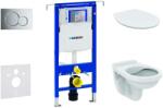 Geberit Duofix - Falra szerelhető szerelőkészlet, WC Alpha ülőkével, gomb Sigma01, fényes króm, csillogó króm 111.355. 00.5 ND2 (111.355.00.5 ND2)