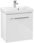 Villeroy & Boch Avento - Mosdószekrény, 530x514x352 mm, 1 ajtó, Crystal White A88800B4 (A88800B4)